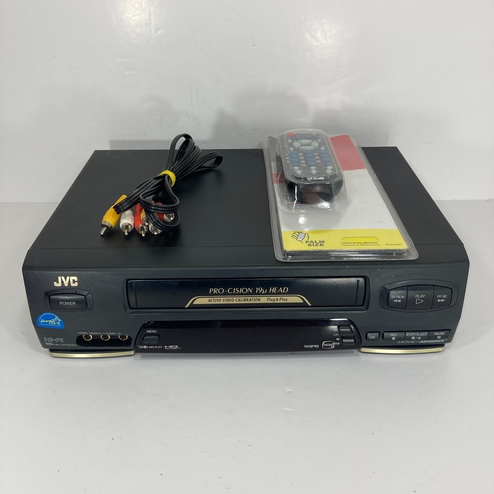 JVC HR-VP653U VHS VCR Player Recorder 4 Head w/ Remote & Cables TESTED